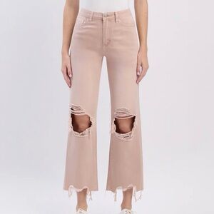 Vervet Women’s 90’s Vintage Super High Rise Blush Pink Wide-Leg Jeans Sz 27